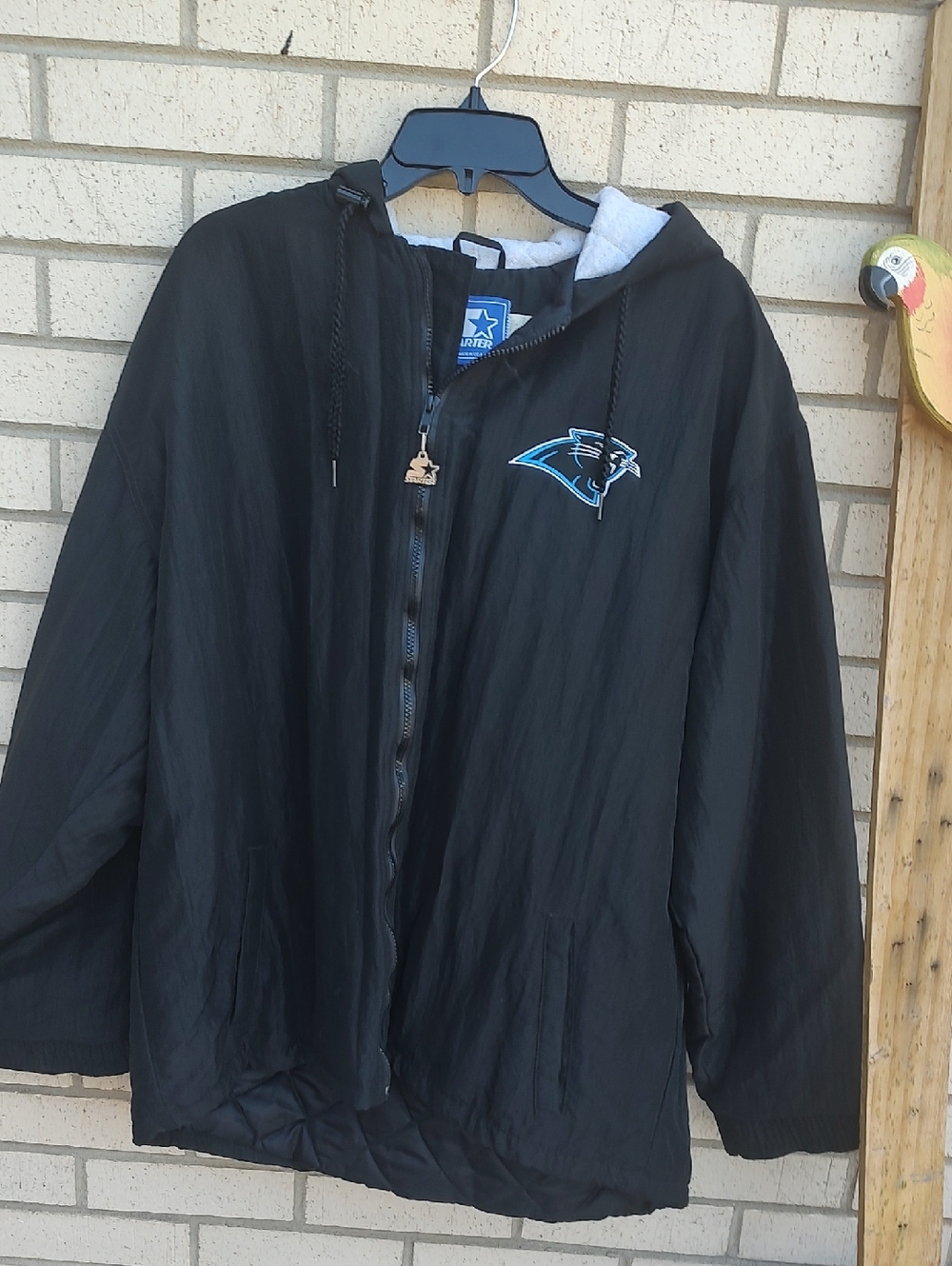 Carolina Panthers Black Pullover Hooded Jacket Me Mm Mm - Picture 7 of 10